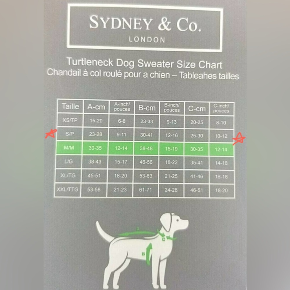 SYDNEY & Co. LONDON Turtleneck Cable Knit Dog Sweater - Picture 12 of 12